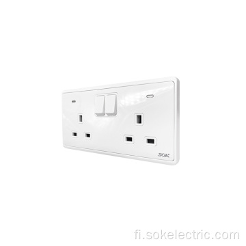 Kuuma myynti Kaksi Gang Bipolar Switch Sockets Neon